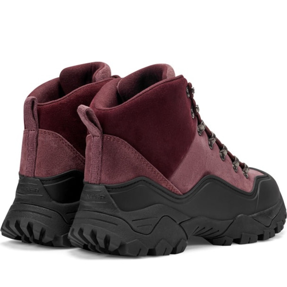 Hunter Women's Burgundy and Black Hiking-Style Winter Boot - Picture 3 of 12
